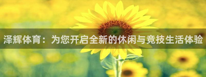谈球吧体育官网：泽辉体育：为您开启全新的休闲与竞技生活体验